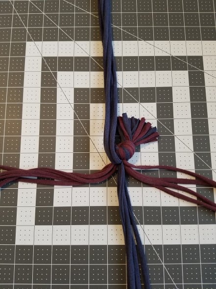 Strip groups laid out with one at the top, one on the right, one at the bottom, and one on the left.