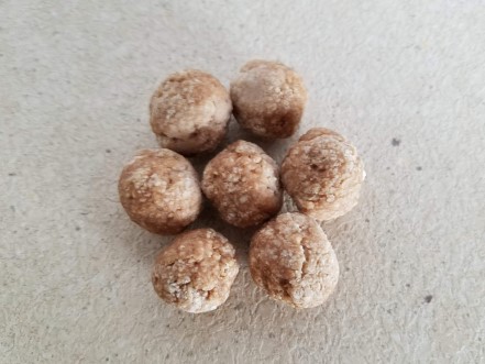 Baby food dog treat balls.