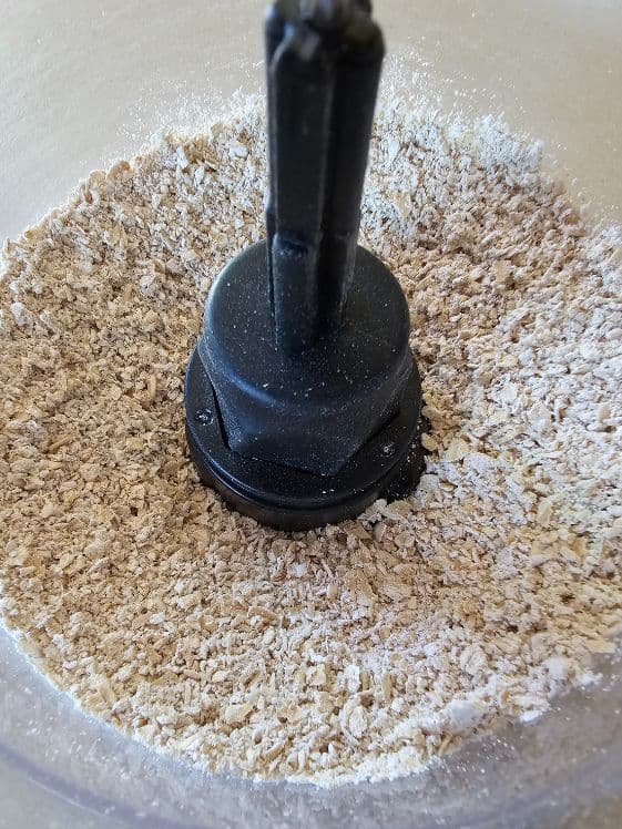 Ground old fashioned oats in a food processor.