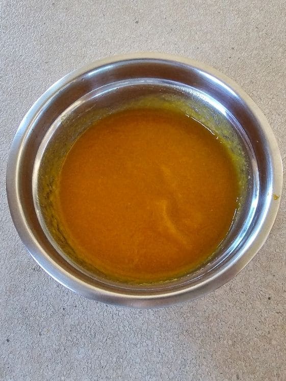 Ingredients mixed together.