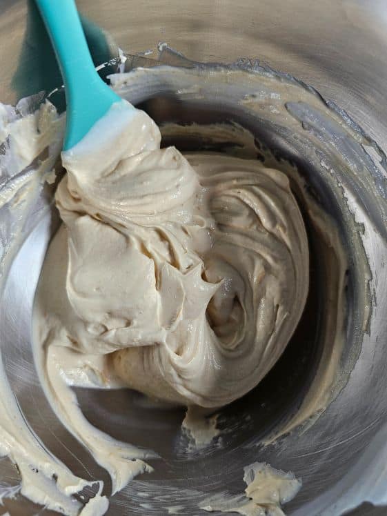 Peanut butter and Greek yogurt mixed together.