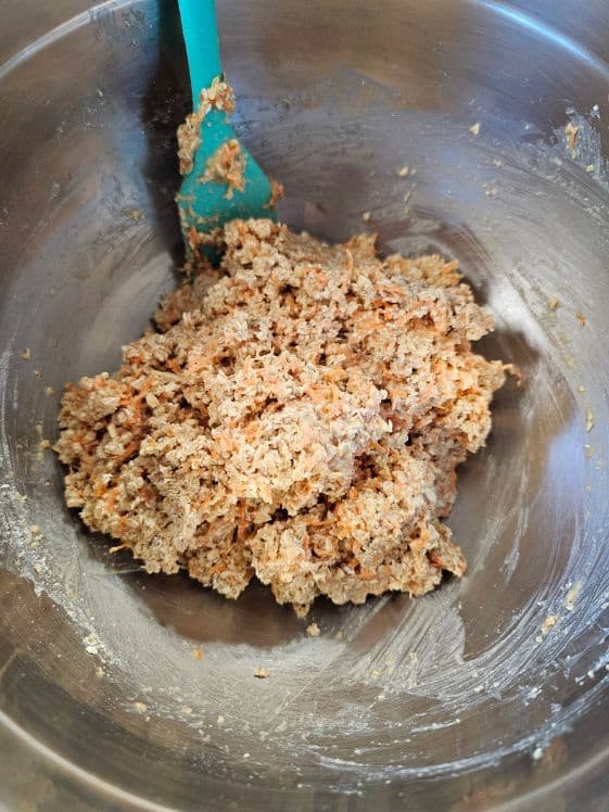 All ingredients mixed together.