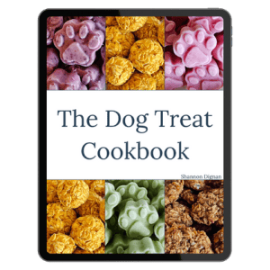 A mockup of The Dog Treat Cookbook ebook.